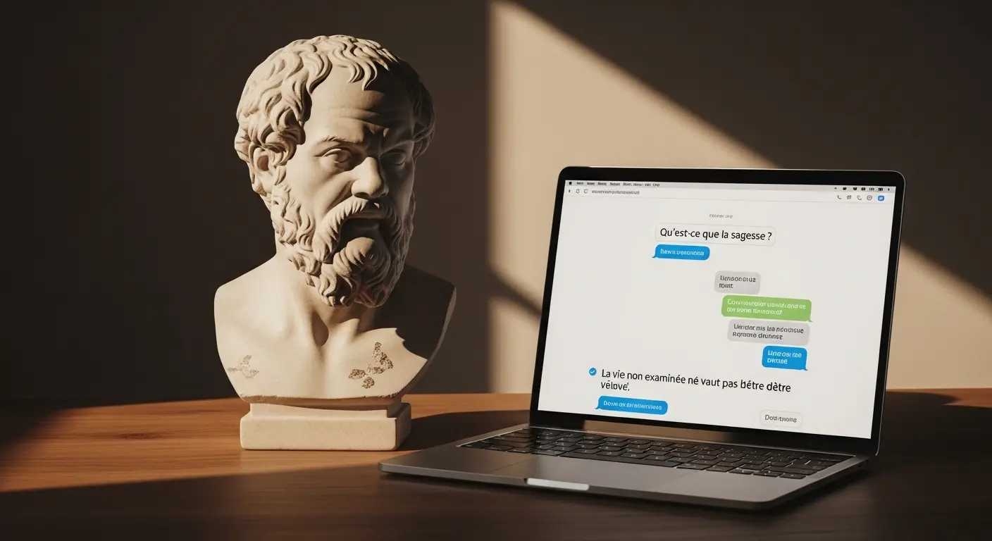 Transformation d'un enfant passif à actif grâce au questionnement socratique avec l'IA éducative