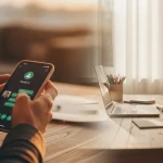 Parent supervisant depuis son smartphone le travail de son enfant sur Claude AI avec le skill Claude devoirs