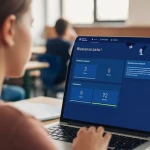 Élève de seconde utilisant la plateforme MIA Seconde sur ordinateur pour des exercices de mathématiques adaptatifs