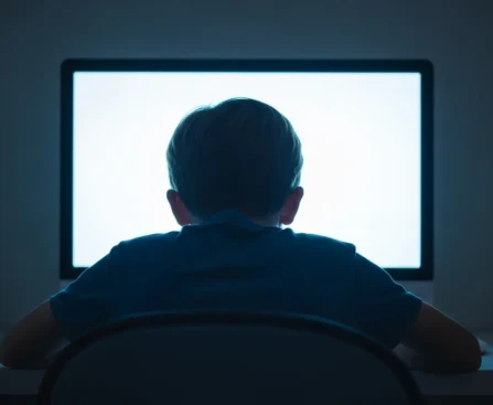 Un enfant fatigué devant un écran, là où les polices pour dyslexiques font toute la différence