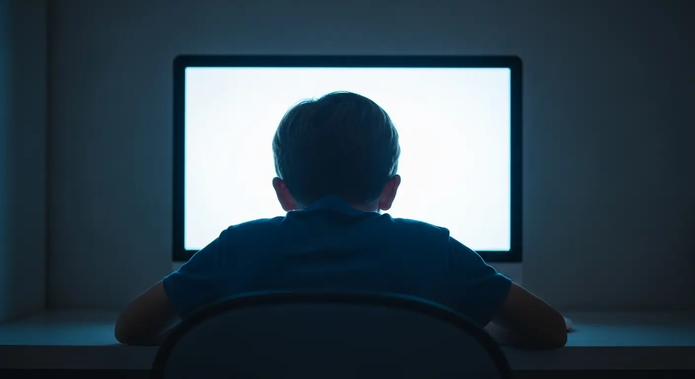 Un enfant fatigué devant un écran, là où les polices pour dyslexiques font toute la différence